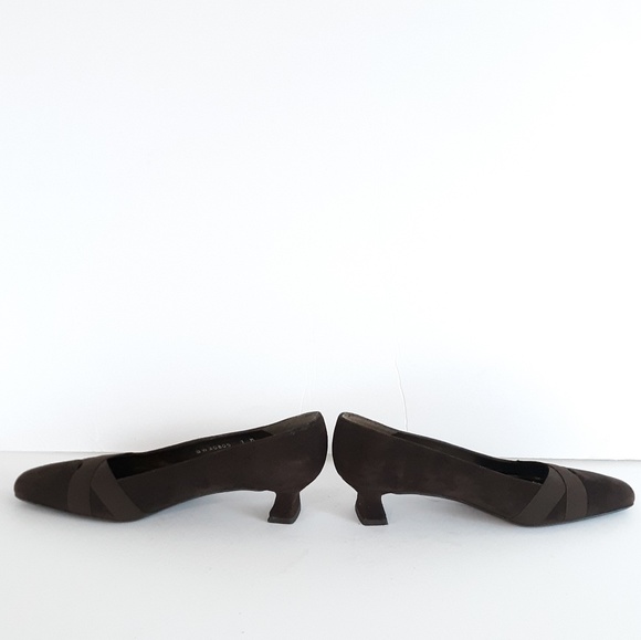 Stuart Weitzman “Scotch”Suede Square Toe Pumps 7 - Picture 5 of 8